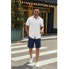 image:imageCOOFANDY Mens Casual Shorts Cotton Drawstring 9 inch Chino Stretch ShortsNavy Blue