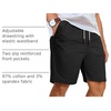 image:imageCOOFANDY Mens Casual Shorts Cotton Elastic Waist Drawstring Beach ShortsBlack