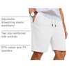 image:imageCOOFANDY Mens Casual Shorts Cotton Elastic Waist Drawstring Beach ShortsWhite