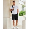 image:imageCOOFANDY Mens Casual Shorts Cotton Elastic Waist Drawstring Summer Shorts2 Pack  Black  White