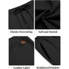 image:imageCOOFANDY Mens Casual Shorts Cotton Elastic Waist Drawstring Summer Shorts2 Pack  Dark Grey  Black