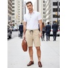 image:imageCOOFANDY Mens Casual Shorts Cotton Elastic Waist Drawstring Summer ShortsBeige