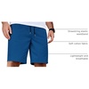 image:imageCOOFANDY Mens Casual Shorts Cotton Elastic Waist Drawstring Summer ShortsBlue