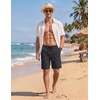 image:imageCOOFANDY Mens Casual Shorts Cotton Elastic Waist Drawstring Summer ShortsCarbon Grey