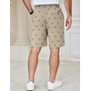 image:imageCOOFANDY Mens Casual Shorts Cotton Elastic Waist Drawstring Summer ShortsCoconut Tree Light Khaki