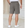 image:imageCOOFANDY Mens Casual Shorts Cotton Elastic Waist Drawstring Summer ShortsDark Grey