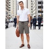 image:imageCOOFANDY Mens Casual Shorts Cotton Elastic Waist Drawstring Summer ShortsDark Grey