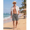image:imageCOOFANDY Mens Casual Shorts Cotton Elastic Waist Drawstring Summer ShortsDark Grey