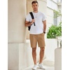 image:imageCOOFANDY Mens Casual Shorts Cotton Elastic Waist Drawstring Summer ShortsDark Khaki