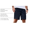 image:imageCOOFANDY Mens Casual Shorts Cotton Elastic Waist Drawstring Summer ShortsDark Navy Blue