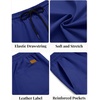 image:imageCOOFANDY Mens Casual Shorts Cotton Elastic Waist Drawstring Summer ShortsDeep Blue