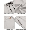 image:imageCOOFANDY Mens Casual Shorts Cotton Elastic Waist Drawstring Summer ShortsLight Grey