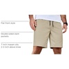 image:imageCOOFANDY Mens Casual Shorts Cotton Elastic Waist Drawstring Summer ShortsLight Khaki