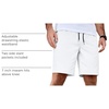 image:imageCOOFANDY Mens Casual Shorts Cotton Elastic Waist Drawstring Summer ShortsWhite