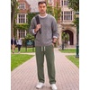 image:imageCOOFANDY Mens Corduroy Pants Casual Elastic Waist Drawstring SweatpantsArmy Green