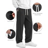 image:imageCOOFANDY Mens Corduroy Pants Casual Elastic Waist Drawstring SweatpantsBlack