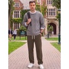 image:imageCOOFANDY Mens Corduroy Pants Casual Elastic Waist Drawstring SweatpantsDark Brown