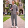 image:imageCOOFANDY Mens Corduroy Pants Casual Elastic Waist Drawstring SweatpantsDark Grey