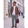 image:imageCOOFANDY Mens Corduroy Pants Casual Elastic Waist Drawstring SweatpantsDark Grey