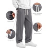 image:imageCOOFANDY Mens Corduroy Pants Casual Elastic Waist Drawstring SweatpantsDark Grey