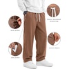 image:imageCOOFANDY Mens Corduroy Pants Casual Elastic Waist Drawstring SweatpantsDark Khaki