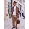 image:imageCOOFANDY Mens Corduroy Pants Casual Elastic Waist Drawstring SweatpantsDark Khaki