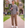 image:imageCOOFANDY Mens Corduroy Pants Casual Elastic Waist Drawstring SweatpantsDark Khaki