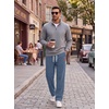 image:imageCOOFANDY Mens Corduroy Pants Casual Elastic Waist Drawstring SweatpantsDenim Blue