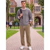 image:imageCOOFANDY Mens Corduroy Pants Casual Elastic Waist Drawstring SweatpantsLight Brown