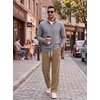 image:imageCOOFANDY Mens Corduroy Pants Casual Elastic Waist Drawstring SweatpantsLight Brown