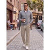 image:imageCOOFANDY Mens Corduroy Pants Casual Elastic Waist Drawstring SweatpantsLight Khaki