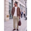 image:imageCOOFANDY Mens Corduroy Pants Casual Elastic Waist Drawstring SweatpantsLight Khaki