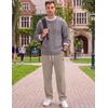 image:imageCOOFANDY Mens Corduroy Pants Casual Elastic Waist Drawstring SweatpantsLight Khaki