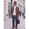image:imageCOOFANDY Mens Corduroy Pants Casual Elastic Waist Drawstring SweatpantsNavy Blue