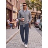 image:imageCOOFANDY Mens Corduroy Pants Casual Elastic Waist Drawstring SweatpantsNavy Blue