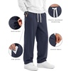 image:imageCOOFANDY Mens Corduroy Pants Casual Elastic Waist Drawstring SweatpantsNavy Blue