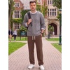 image:imageCOOFANDY Mens Corduroy Pants Casual Elastic Waist Drawstring SweatpantsReddish Brown