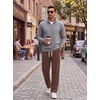 image:imageCOOFANDY Mens Corduroy Pants Casual Elastic Waist Drawstring SweatpantsReddish Brown