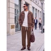 image:imageCOOFANDY Mens Corduroy Pants Casual Elastic Waist Drawstring SweatpantsReddish Brown