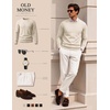 image:imageCOOFANDY Mens Crewneck Sweater Casual Knit Long Sleeve Lightweight PulloverBeige