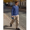 image:imageCOOFANDY Mens Crewneck Sweater Casual Knit Long Sleeve Lightweight PulloverBlue
