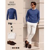 image:imageCOOFANDY Mens Crewneck Sweater Casual Knit Long Sleeve Lightweight PulloverBlue