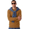 image:imageCOOFANDY Mens Crewneck Sweater Casual Knit Long Sleeve Lightweight PulloverCoffee Brown