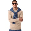 image:imageCOOFANDY Mens Crewneck Sweater Casual Knit Long Sleeve Lightweight PulloverCream