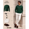 image:imageCOOFANDY Mens Crewneck Sweater Casual Knit Long Sleeve Lightweight PulloverDark Green