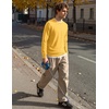 image:imageCOOFANDY Mens Crewneck Sweater Casual Knit Long Sleeve Lightweight PulloverGold