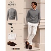 image:imageCOOFANDY Mens Crewneck Sweater Casual Knit Long Sleeve Lightweight PulloverGrey Heather
