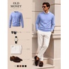 image:imageCOOFANDY Mens Crewneck Sweater Casual Knit Long Sleeve Lightweight PulloverLight Blue