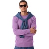 image:imageCOOFANDY Mens Crewneck Sweater Casual Knit Long Sleeve Lightweight PulloverLight Purple
