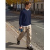 image:imageCOOFANDY Mens Crewneck Sweater Casual Knit Long Sleeve Lightweight PulloverNavy